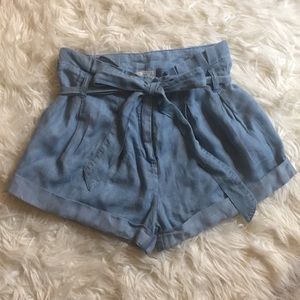 Abercrombie and Fitch Chambray Shorts with Bow